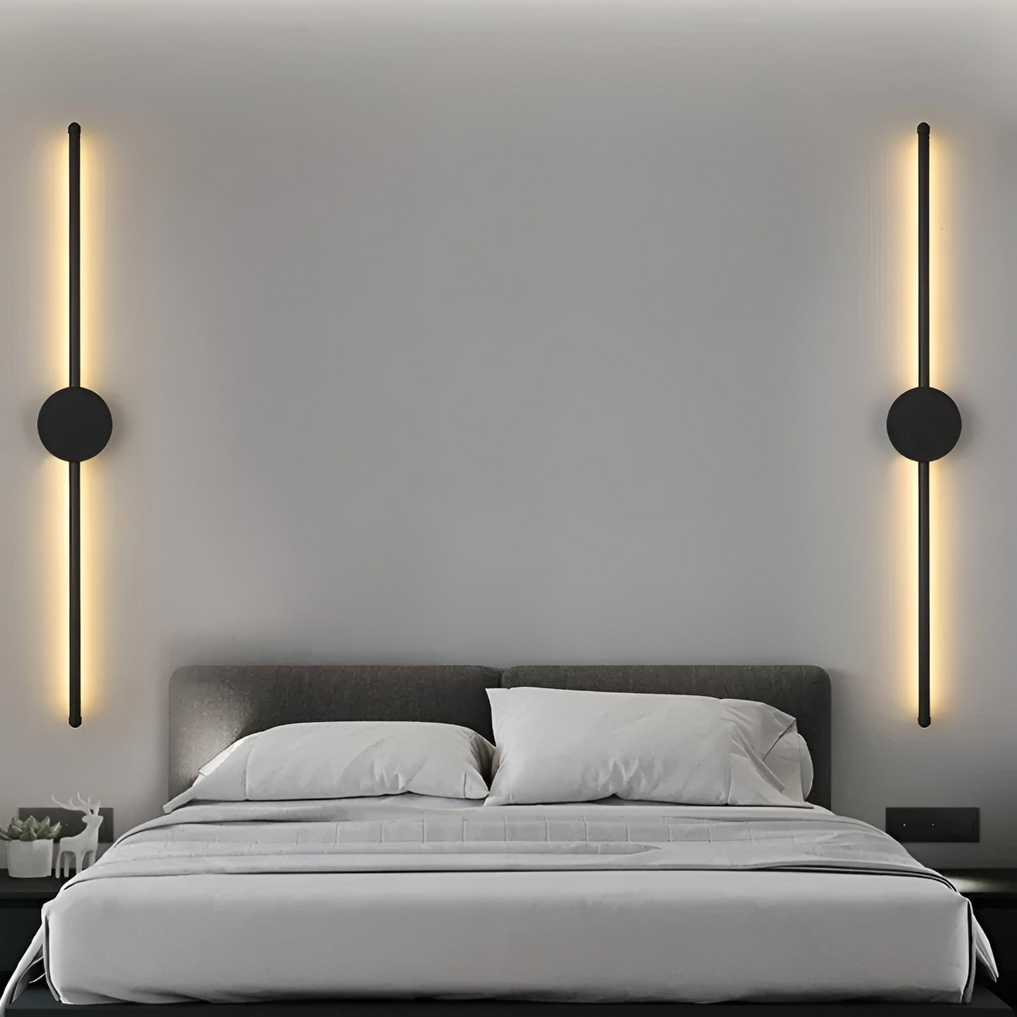 minimalistisk led vägglampa i aluminium linjedesign för sovrum vardagsrum hall
