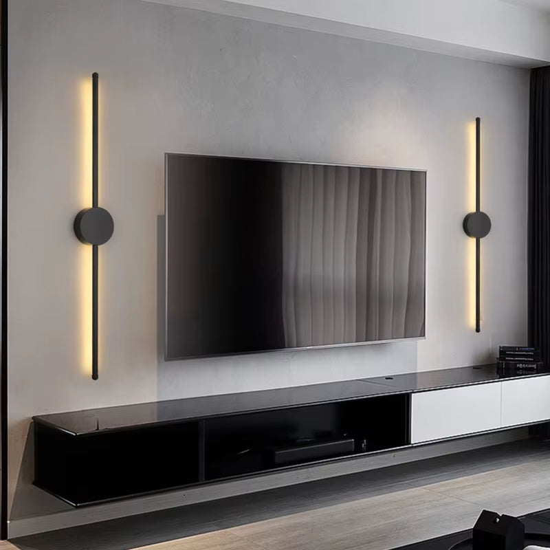 minimalistisk led vägglampa i aluminium linjedesign för sovrum vardagsrum hall