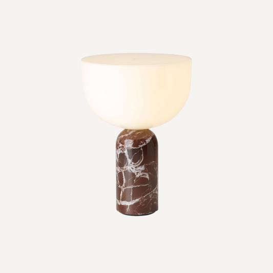 Elegant marmor bordslampa med varm LED-belysning och touch-funktion