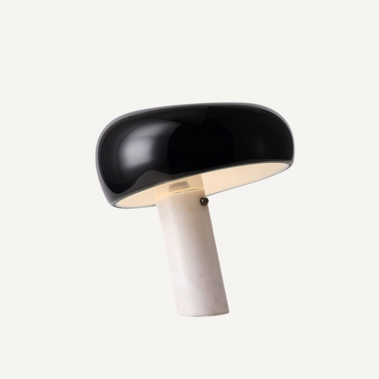 Italiensk design bordslampa i marmor och glas med touch-funktion svart