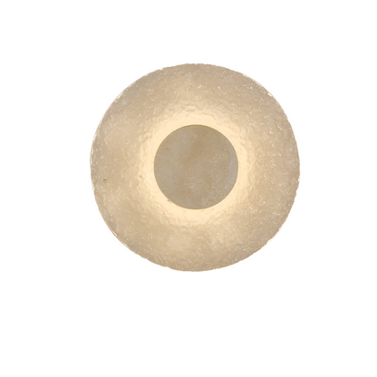 Exklusiv vägglampa i modern cirkulär design med akryl och sten för lyxig inredning