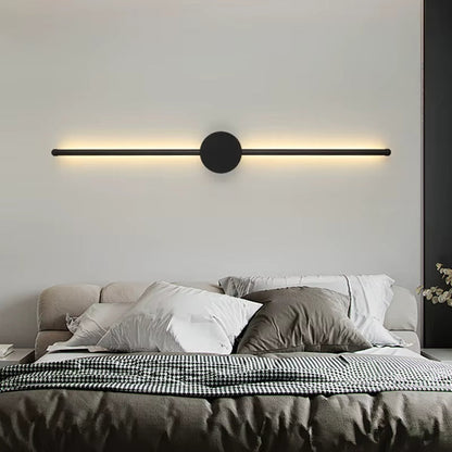 Minimalistisk LED vägglampa i aluminium linjedesign för sovrum vardagsrum hall